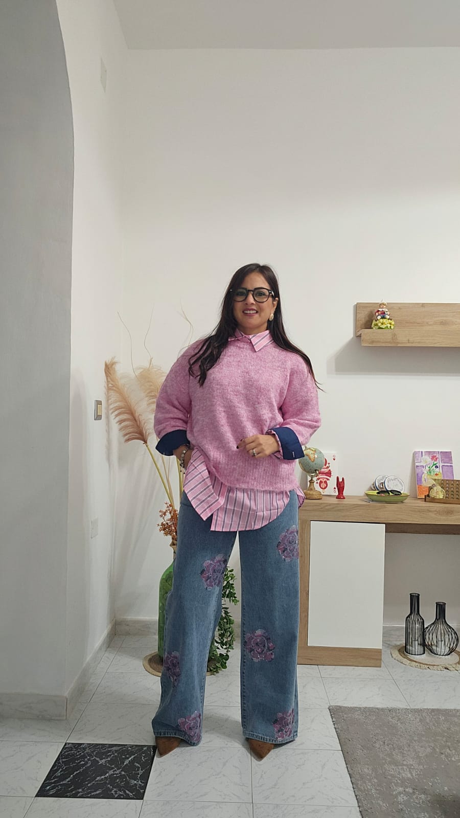Denim con paillettes