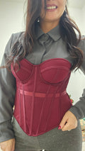 Bustier bordeaux