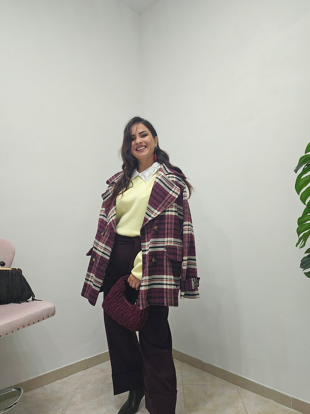 Cappottino Borgogna righe