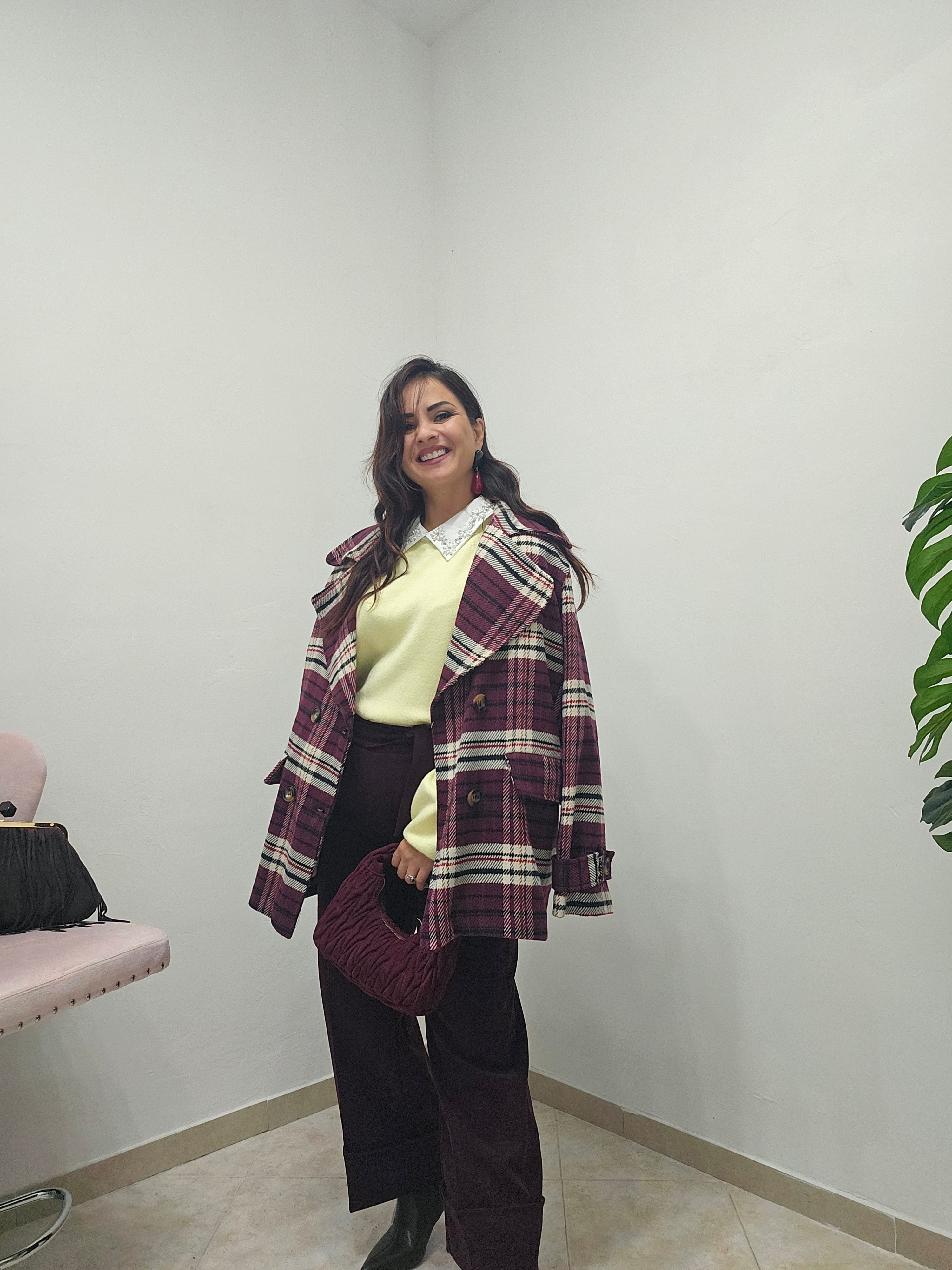 Cappottino Borgogna righe