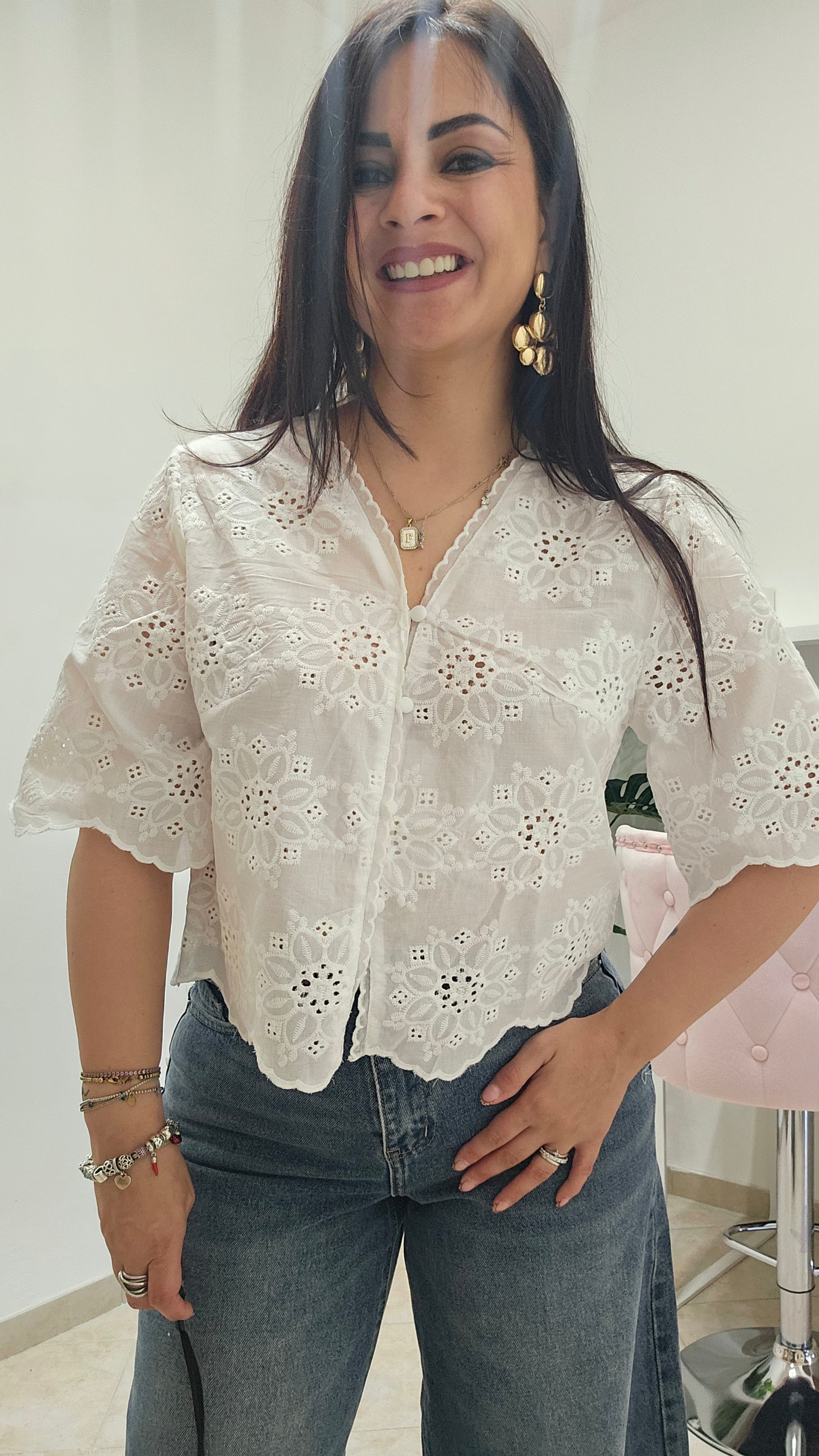 Camicia pizzo s.gallo