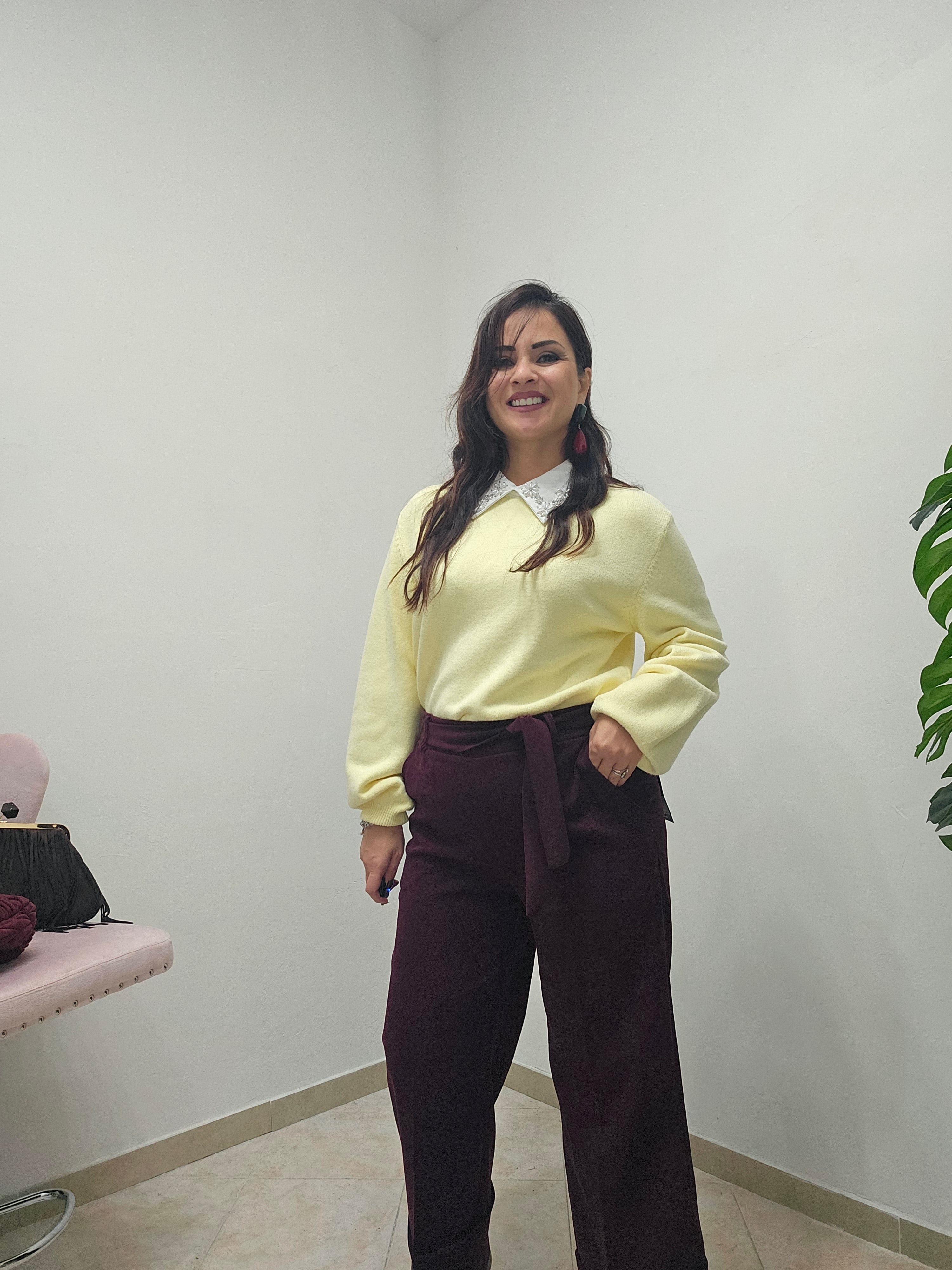 Pantalone Melany borgogna