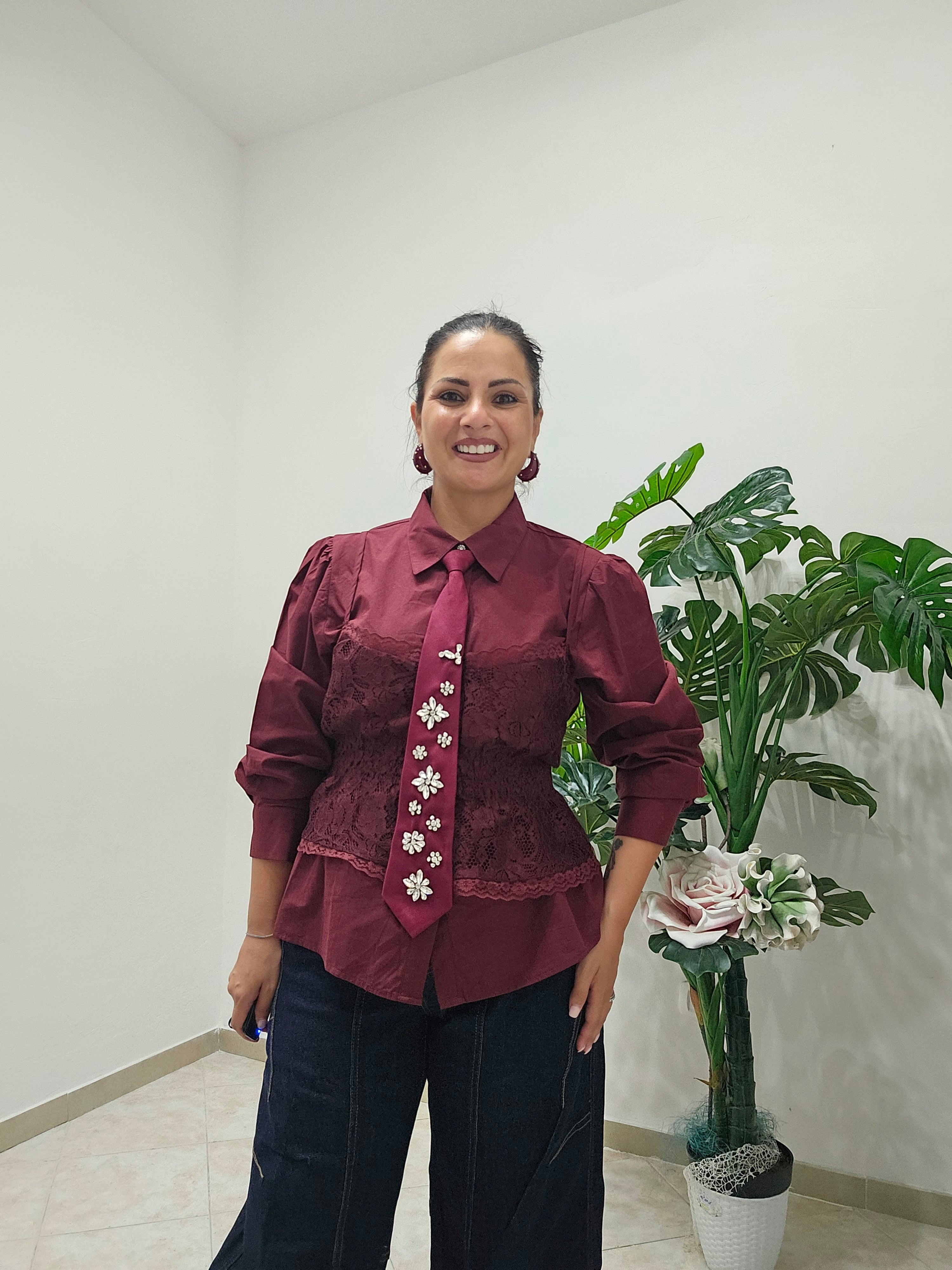 Camicia Borgogna