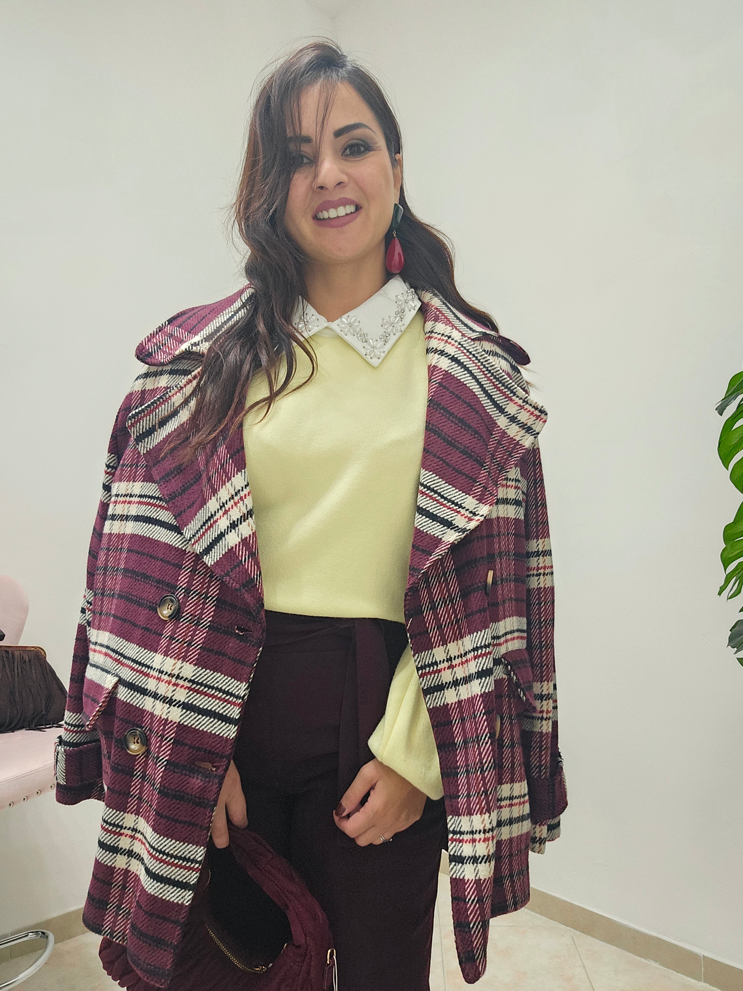 Cappottino Borgogna righe