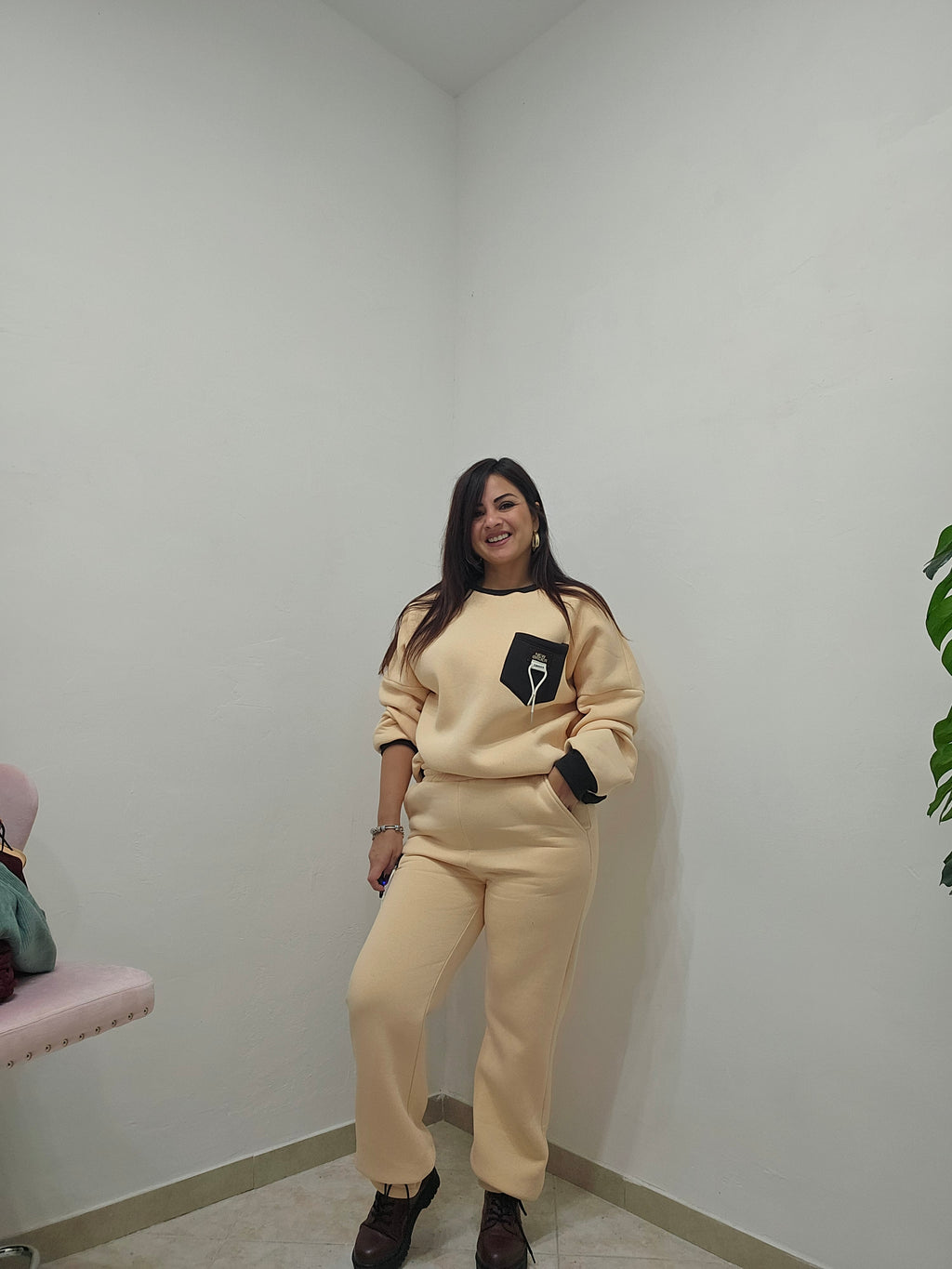 Coordinato tuta Donatella panna