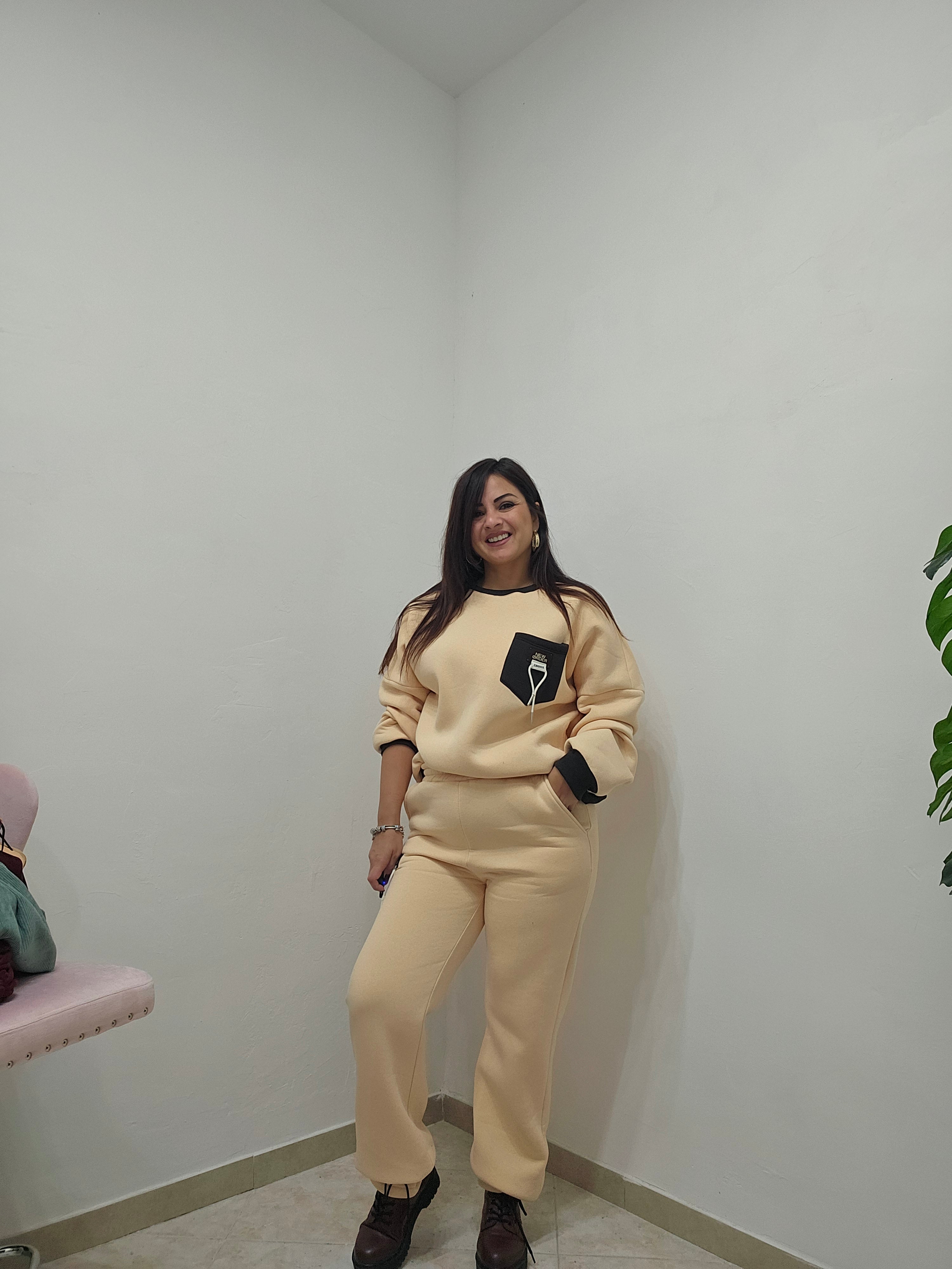 Coordinato tuta Donatella panna