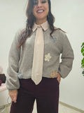 Cardigan/maglia Jannette fango