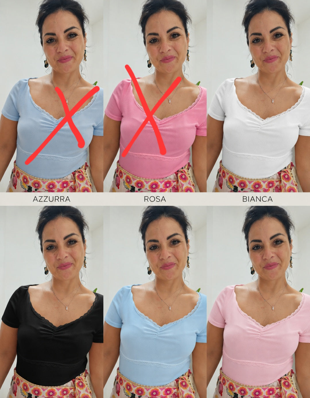 Maglia crop costina