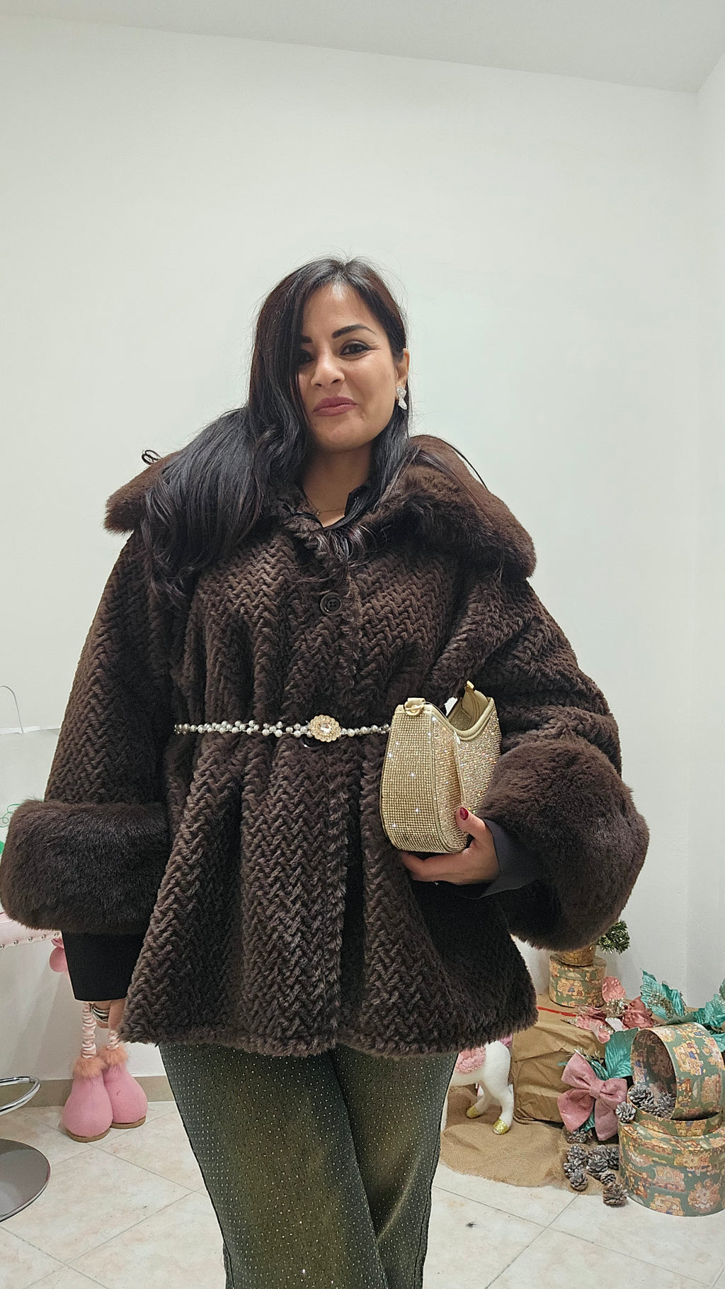 Mantella in visone Moro